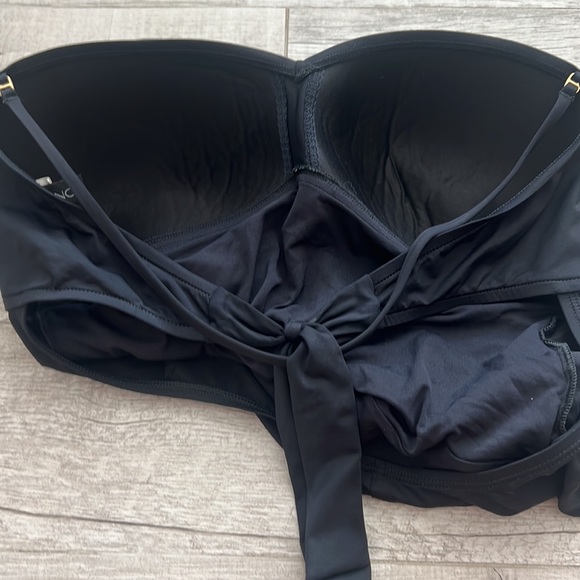 La Blanca Island Goddess Bandeau One-Piece Ruched Swim Suit Size 14 coStrapless - Picture 8 of 14